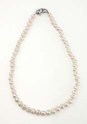 Real Pearl Necklace White